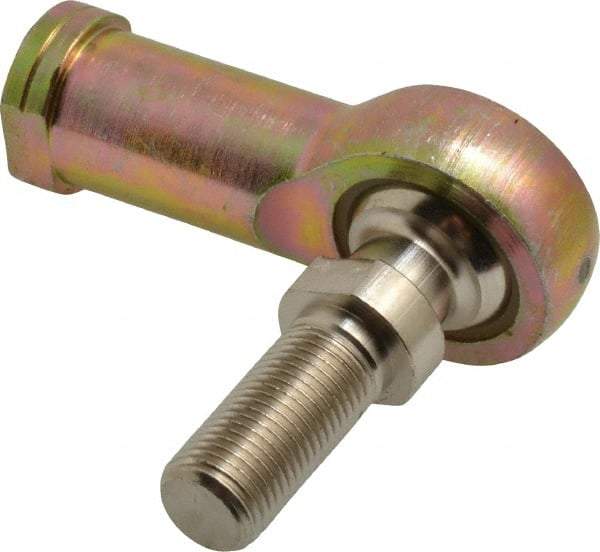 Alinabal - 1/2" ID, 1-5/16" Max OD, 6,400 Lb Max Static Cap, Spherical Rod End - 1/2-20 LH, 3/4" Shank Diam, 1-3/16" Shank Length, Steel with Molded Nyloy Raceway - Caliber Tooling