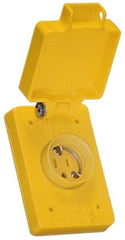 Value Collection - 250 VAC, 15 Amp, 6-15R NEMA, Ungrounded Receptacle - 2 Poles, 3 Wire, Female End, Yellow - Caliber Tooling