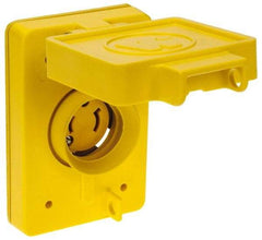 Value Collection - 125 VAC, 15 Amp, L1-15R NEMA, Ungrounded Receptacle - 2 Poles, 2 Wire, Female End, Yellow - Caliber Tooling