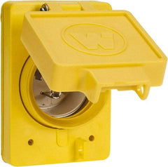 Value Collection - 125 VAC, 20 Amp, L5-20P NEMA, Ungrounded Receptacle - 2 Poles, 3 Wire, Male End, Yellow - Caliber Tooling