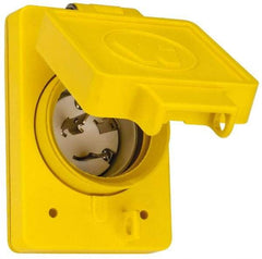 Value Collection - 250 VAC, 20 Amp, L6-20P NEMA, Ungrounded Receptacle - 2 Poles, 3 Wire, Male End, Yellow - Caliber Tooling