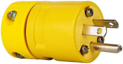 Value Collection - 347/600 VAC, 20 Amp, L23-20 NEMA, Straight, Ungrounded, Industrial Grade Plug - 4 Pole, 5 Wire, Rubber, Yellow - Caliber Tooling