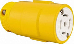 Value Collection - 277/480 VAC, 20 Amp, L22-20 NEMA, Straight, Self Grounding, Industrial Grade Connector - 4 Pole, 5 Wire, 3 Phase, Rubber, Yellow - Caliber Tooling