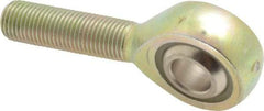 Alinabal - 3/8" ID, 1" Max OD, 3,250 Lb Max Static Cap, Spherical Rod End - 3/8-24 LH, 0.562" Shank Diam, 1-1/4" Shank Length, Steel with Molded Nyloy Raceway - Caliber Tooling