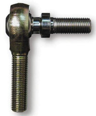 Alinabal - 7/16" ID, 1-1/8" Max OD, 3,800 Lb Max Static Cap, Spherical Rod End - 7/16-20 LH, 5/8" Shank Diam, 1-3/8" Shank Length, Steel with Molded Nyloy Raceway - Caliber Tooling