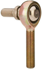 Alinabal - 5/16" ID, 7/8" Max OD, 2,800 Lb Max Static Cap, Spherical Rod End - 5/16-24 LH, 0.437" Shank Diam, 1-1/4" Shank Length, Steel with Molded Nyloy Raceway - Caliber Tooling