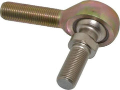 Alinabal - 1/2" ID, 1-5/16" Max OD, 6,400 Lb Max Static Cap, Spherical Rod End - 1/2-20 LH, 3/4" Shank Diam, 1-1/2" Shank Length, Steel with Molded Nyloy Raceway - Caliber Tooling