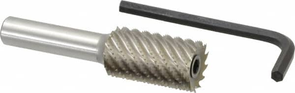 Onsrud - 7/8" Cutting Diam x 1-1/2" Length of Cut, 12 Flute, Downcut Spiral Router Bit - Uncoated, Right Hand Cut, High Speed Steel, 3-1/2" OAL x 1/2" Shank Diam, Hogger - Caliber Tooling