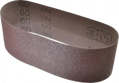 3M - 3" Wide x 21" OAL, 60 Grit, Aluminum Oxide Abrasive Belt - Aluminum Oxide, Medium, Coated, X Weighted Cloth Backing, Series 340D - Caliber Tooling