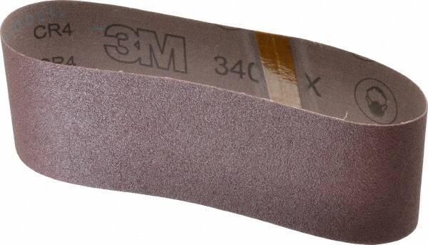 3M - 3" Wide x 21" OAL, 80 Grit, Aluminum Oxide Abrasive Belt - Aluminum Oxide, Medium, Coated, X Weighted Cloth Backing, Series 240D - Caliber Tooling