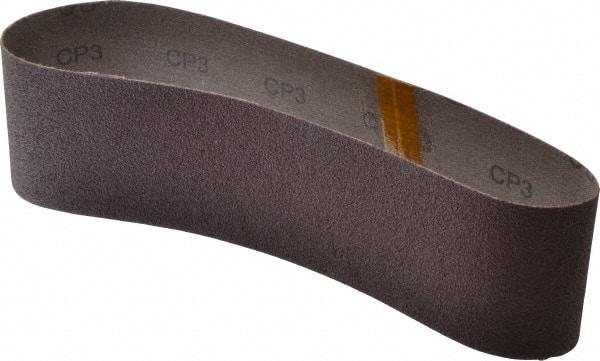 3M - 3" Wide x 24" OAL, 60 Grit, Aluminum Oxide Abrasive Belt - Aluminum Oxide, Medium, Coated, X Weighted Cloth Backing, Series 341D - Caliber Tooling