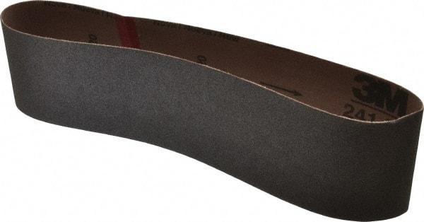 3M - 3" Wide x 24" OAL, 120 Grit, Aluminum Oxide Abrasive Belt - Aluminum Oxide, Fine, Coated, X Weighted Cloth Backing, Series 341D - Caliber Tooling