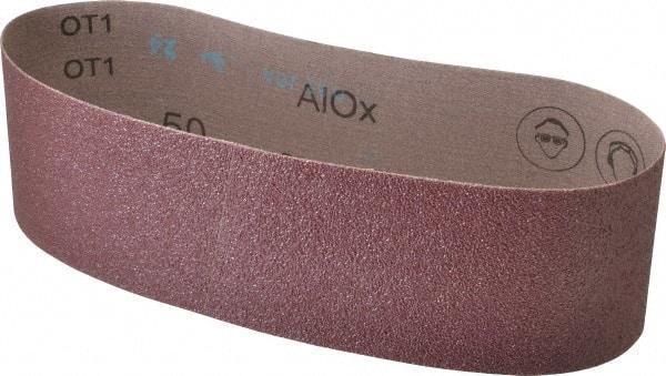 3M - 3" Wide x 24" OAL, 50 Grit, Aluminum Oxide Abrasive Belt - Aluminum Oxide, Coarse, Coated, X Weighted Cloth Backing, Series 240D - Caliber Tooling
