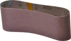 3M - 4" Wide x 24" OAL, 80 Grit, Aluminum Oxide Abrasive Belt - Aluminum Oxide, Medium, Coated, X Weighted Cloth Backing, Series 240D - Caliber Tooling