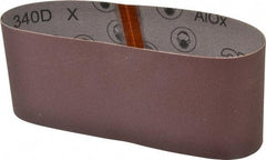 3M - 4" Wide x 24" OAL, 120 Grit, Aluminum Oxide Abrasive Belt - Aluminum Oxide, Fine, Coated, X Weighted Cloth Backing, Series 240D - Caliber Tooling