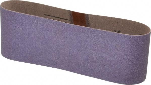 3M - 3" Wide x 18" OAL, 100 Grit, Ceramic Abrasive Belt - Ceramic, Fine, Coated, Y Weighted Cloth Backing, Series 761D - Caliber Tooling