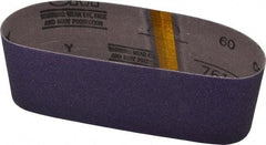 3M - 3" Wide x 21" OAL, 60 Grit, Ceramic Abrasive Belt - Ceramic, Medium, Coated, Y Weighted Cloth Backing, Series 761D - Caliber Tooling