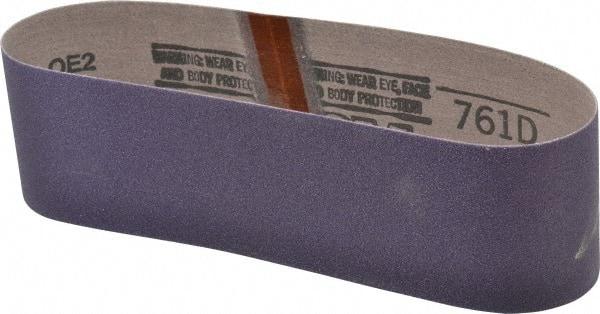 3M - 3" Wide x 24" OAL, 100 Grit, Ceramic Abrasive Belt - Ceramic, Fine, Coated, Y Weighted Cloth Backing, Series 761D - Caliber Tooling