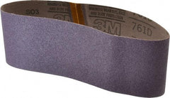 3M - 4" Wide x 24" OAL, 60 Grit, Ceramic Abrasive Belt - Ceramic, Medium, Coated, Y Weighted Cloth Backing, Series 761D - Caliber Tooling