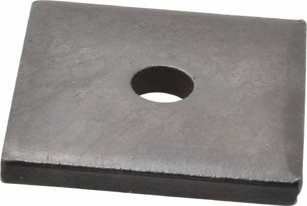 Gibraltar - 3/8" Bolt, 2" Square, Black Oxide Finish, Case Hardened Steel Square Flat Washer - 7/16" ID, 1/4" Thick - Caliber Tooling