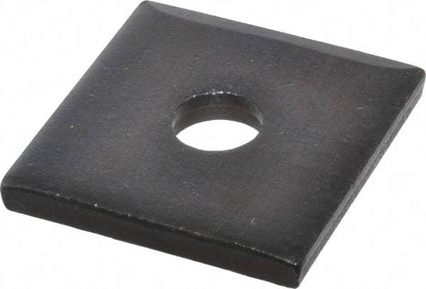 Gibraltar - 1/2" Bolt, 2" Square, Black Oxide Finish, Case Hardened Steel Square Flat Washer - 9/16" ID, 1/4" Thick - Caliber Tooling