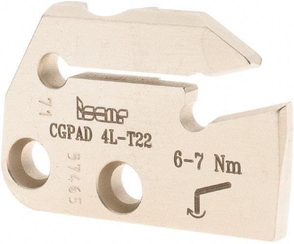 Iscar - Left Hand Cut, 5mm Insert Width, Cutoff & Grooving Support Blade for Indexables - 22mm Max Depth of Cut, 5.2mm Head Projection - Caliber Tooling