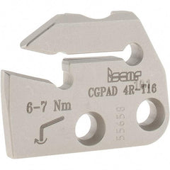 Iscar - Right Hand Cut, 5mm Insert Width, Cutoff & Grooving Support Blade for Indexables - 16mm Max Depth of Cut, 5.2mm Head Projection - Caliber Tooling