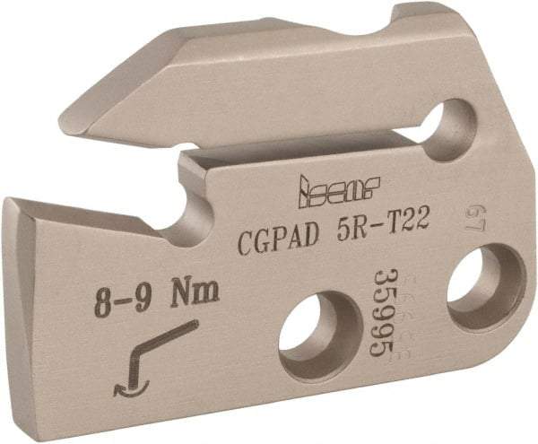 Iscar - Right Hand Cut, 6.4mm Insert Width, Cutoff & Grooving Support Blade for Indexables - 22mm Max Depth of Cut, 5.2mm Head Projection - Caliber Tooling