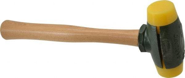 Garland - 2 Lb Head 1-1/2" Face Plastic Split Head Hammer - 12-1/2" OAL, Wood Handle - Caliber Tooling