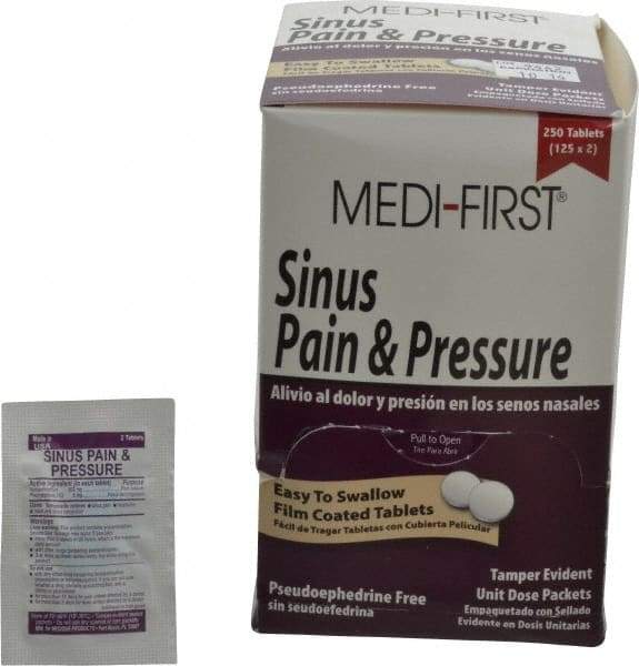 Medique - Medi-First Sinus Pain & Pressure Tablets - Sinus Relief - Caliber Tooling