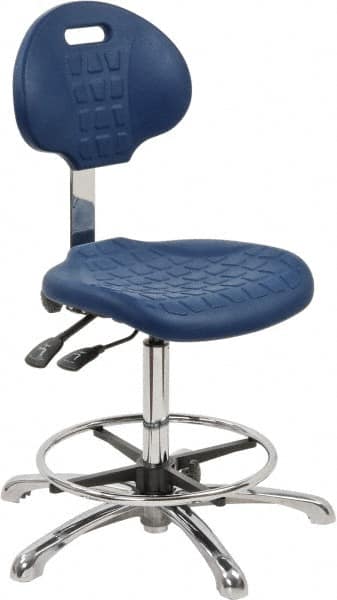 Bevco - Adjustable Chair - 18" Wide x 17-1/4" Deep, Polyurethane Seat, Blue - Caliber Tooling