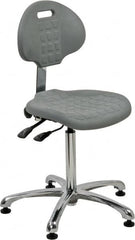 Bevco - Adjustable Chair - 18" Wide x 17-1/4" Deep, Polyurethane Seat, Gray - Caliber Tooling