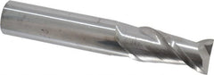 Accupro - 1/2", 2 Flute, Single End, Solid Carbide, 0.015" Corner Radius End Mill - 3" OAL, 40° Helix, Right Hand Flute, 1" LOC, Right Hand Cut - Caliber Tooling