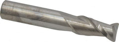 Accupro - 1/2", 2 Flute, Single End, Solid Carbide, 0.045" Corner Radius End Mill - 3" OAL, 40° Helix, Right Hand Flute, 1" LOC, Right Hand Cut - Caliber Tooling