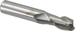 Accupro - 5/8", 2 Flute, Single End, Solid Carbide, 0.02" Corner Radius End Mill - 3-1/2" OAL, 40° Helix, Right Hand Flute, 1-1/4" LOC, Right Hand Cut - Caliber Tooling