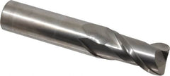 Accupro - 3/4", 2 Flute, Single End, Solid Carbide, 0.09" Corner Radius End Mill - 4" OAL, 40° Helix, Right Hand Flute, 1-1/2" LOC, Right Hand Cut - Caliber Tooling