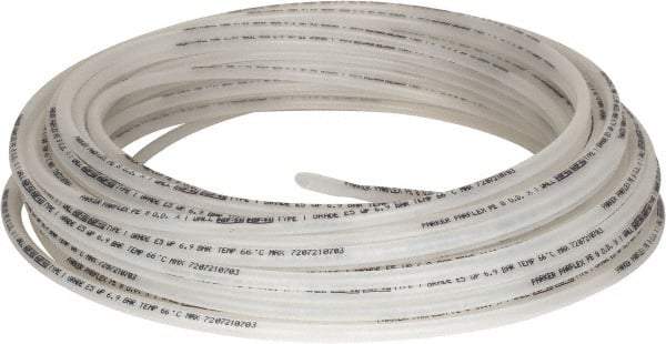 Parker - 8mm OD, 100' Long, Polyethylene Tube - Natural, -80 to 150°F - Caliber Tooling