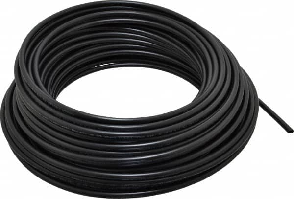 Parker - 11/64" ID x 1/4" OD, 0.04" Wall Thickness, 100' Long, Polyethylene Tube - Black, 120 Max psi, -80 to 150°F - Caliber Tooling