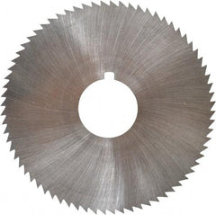 Made in USA - 2-3/4" Diam x 0.028" Blade Thickness x 3/4" Arbor Hole Diam, 72 Tooth Slitting and Slotting Saw - Arbor Connection, Right Hand, Uncoated, High Speed Steel, Concave Ground, Contains Keyway - Caliber Tooling