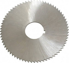 Made in USA - 2-3/4" Diam x 0.064" Blade Thickness x 3/4" Arbor Hole Diam, 72 Tooth Slitting and Slotting Saw - Arbor Connection, Right Hand, Uncoated, High Speed Steel, Concave Ground, Contains Keyway - Caliber Tooling