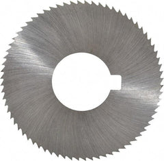 Made in USA - 2-3/4" Diam x 0.016" Blade Thickness x 1" Arbor Hole Diam, 72 Tooth Slitting and Slotting Saw - Arbor Connection, Right Hand, Uncoated, High Speed Steel, Concave Ground, Contains Keyway - Caliber Tooling