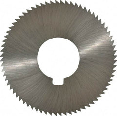 Made in USA - 2-3/4" Diam x 0.091" Blade Thickness x 1" Arbor Hole Diam, 72 Tooth Slitting and Slotting Saw - Arbor Connection, Right Hand, Uncoated, High Speed Steel, Concave Ground, Contains Keyway - Caliber Tooling