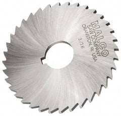 Made in USA - 6" Diam x 3/16" Blade Thickness x 1" Arbor Hole Diam, 42 Tooth Slitting and Slotting Saw - Arbor Connection, Right Hand, Uncoated, High Speed Steel, Concave Ground, Contains Keyway - Caliber Tooling