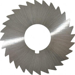 Made in USA - 2-1/2" Diam x 1/32" Blade Thickness x 7/8" Arbor Hole Diam, 28 Tooth Slitting and Slotting Saw - Arbor Connection, Right Hand, Uncoated, High Speed Steel, Concave Ground, Contains Keyway - Caliber Tooling