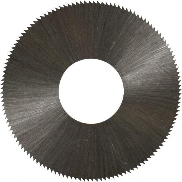 Made in USA - 1-3/4" Diam x 0.012" Blade Thickness x 5/8" Arbor Hole Diam, 132 Tooth Slitting and Slotting Saw - Arbor Connection, Right Hand, Uncoated, High Speed Steel, Concave Ground, Contains Keyway - Caliber Tooling