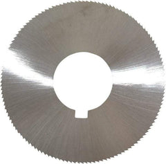 Made in USA - 1-3/4" Diam x 0.014" Blade Thickness x 5/8" Arbor Hole Diam, 132 Tooth Slitting and Slotting Saw - Arbor Connection, Right Hand, Uncoated, High Speed Steel, Concave Ground, Contains Keyway - Caliber Tooling