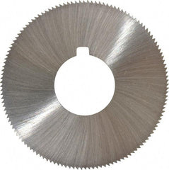 Made in USA - 1-3/4" Diam x 0.051" Blade Thickness x 5/8" Arbor Hole Diam, 132 Tooth Slitting and Slotting Saw - Arbor Connection, Right Hand, Uncoated, High Speed Steel, Concave Ground, Contains Keyway - Caliber Tooling