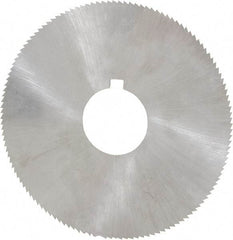 Made in USA - 2-1/4" Diam x 0.014" Blade Thickness x 5/8" Arbor Hole Diam, 132 Tooth Slitting and Slotting Saw - Arbor Connection, Right Hand, Uncoated, High Speed Steel, Concave Ground, Contains Keyway - Caliber Tooling