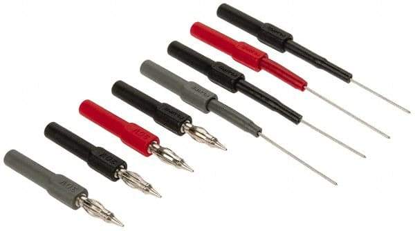 Fluke - Black/Gray/Red Electrical Test Equipment Leads - Use with Digital Multimeters - Caliber Tooling