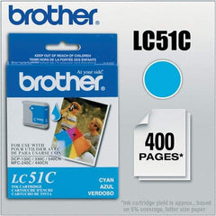 Brother - Cyan Ink Cartridge - Use with Brother DCP-130C, 330C, 350C, intelliFAX-1860C, 1960C, 2480C, 2580C, MFC-230C, 240C, 440CN, 465CN, 665CW, 685CW, 845CW, 885CW, 3360C - Caliber Tooling